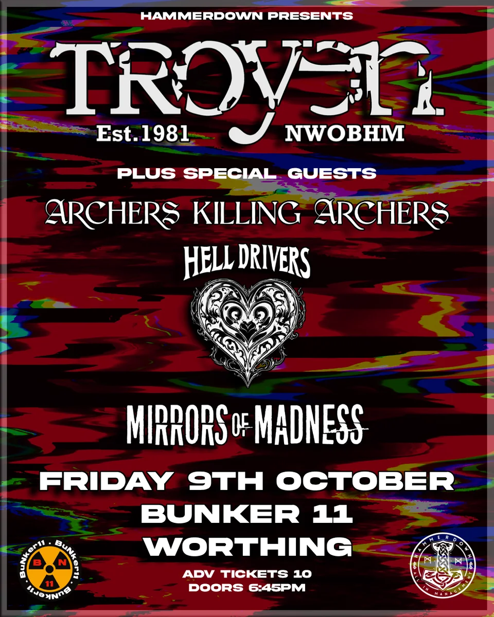 Hammerdown NWOBHM Nights: Troyen, Archers Killing Archers, Hell Drivers and Mirror Of Madness